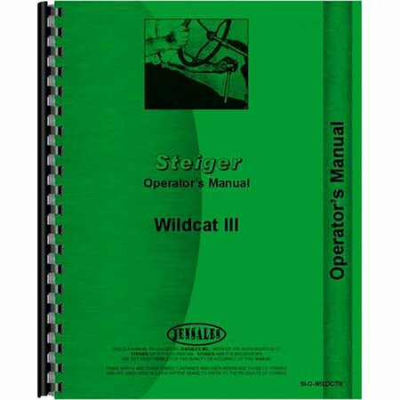 AFTERMARKET Steiger Wild Fits CAT Tractor Operators Manual RAP81798
